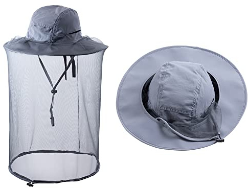 Cappello di zanzariera Insetto Cappelli con Rete Apicoltore Apicoltura Cappello Velo Safari Escursionismo Giardinaggio Maglia Cappuccio