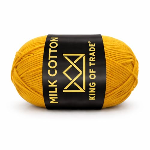 Milchwolle Milchbaumwolle Milchgarn Häkeln Stricken 100m 50g 1 Stück Gold