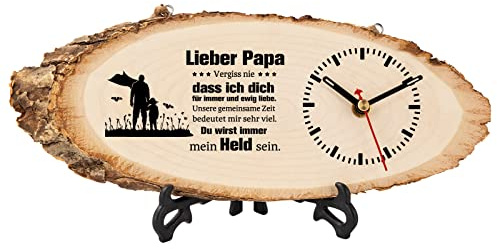 KAAYEE Vatertagsgeschenk für Papa, Holzuhr Vatertagsgeschenk, Papa Geschenk zum Vatertag Geburtstag Valentinstag, Geburtstagsgeschenk Ostergeschenk für Vater 1