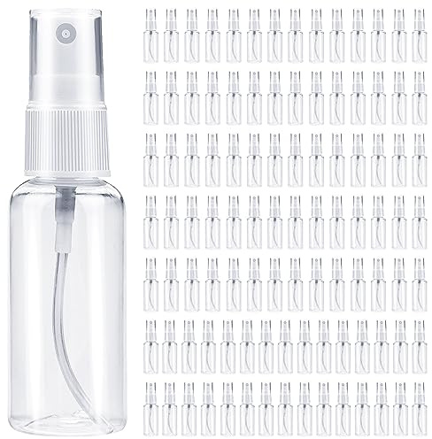 DKBT Flacon Spray Vide 30ml 100 Pièces Vaporisateur Parfum Vide, Bouteille Spray Vide, Flacons et Vaporisateurs Vides, Plastique Rechargeable Flacon Pompe Vide Atomiseur pour Cosmétique (Transparent)