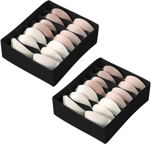schubladen organizer 2 Stück aufbewahrungsbox kleiderschrank organizer schublade schubladen ordnungssystem Aufbewahrungsboxen 7 Zellen Schublade Bh Organizer für Unterwäsche zum Aufbewahren von