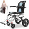 Silla De Ruedas Ultraligera, Silla De Ruedas De Viaje Fácilmente Plegable, Sillas De Ruedas De Transporte Para El Hogar Y Para Llevar, Capacidad De Carga De 150 Kg