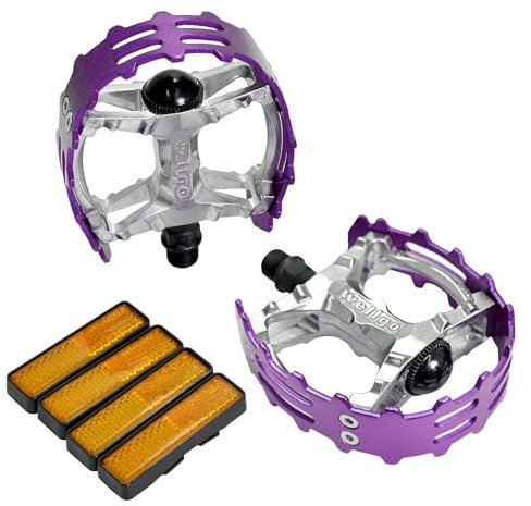 Wellgo Old School BMX MTB XC-II Bear Trap 9/40.6 cm Fahrradpedale, lila, WE2967