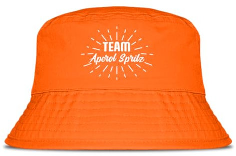 Prozente Momente Team Spritz - Fischerhut | Anglerhut | Sonnenhut | Sommer | Party | Malle | lustige Sprüche | OneSize | Malle | Urlaub | Orange
