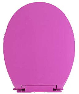 Toilettensitz, bunter Toilettendeckel mit stummem Anti-Toilettendeckel, extrem widerstandsfähig, V/U/O-Toilette, Grün-41-43 x 34,2 cm (Lila 40,3)