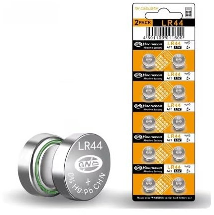 Lot de 20 Piles Boutons LR44/A76, alcalines, 1.55V, Haute densité énergétique, Faible autodécharge, résistance à Haute et Basse température