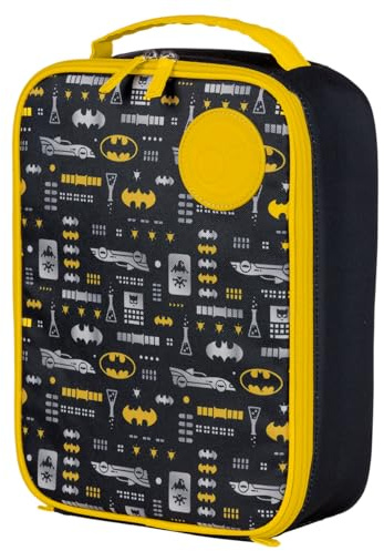 b.box Batman Insulated Lunch Bag for All Ages, Fits Our Lunch Box + Snack Box, or Mini Lunch Box + Snack Box, or Lunch Box + Water Bottle