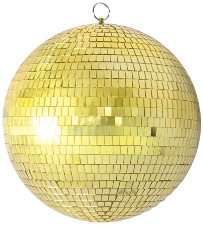 P'tit Clown - 24284 - Boule à Facettes - Ø 30 cm - Indispensable pour Vos Soirées Disco ! - Polystyrène - Or
