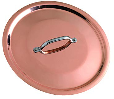 Pentole Agnelli ALCU129T24 Coperchio di Rame Stagnato per Induzione con ponticello inox, 24 cm