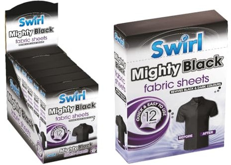 Mighty Black fabric Sheets x 12