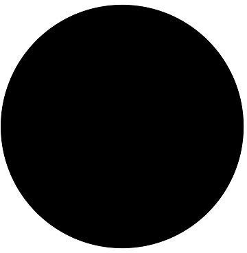 Schwarze selbstklebende Tafel zum Schreiben und Löschen mit Kreide. Nicht entfernbares Vinylblatt. Mod: Kreis 28'5 cm Durchmesser