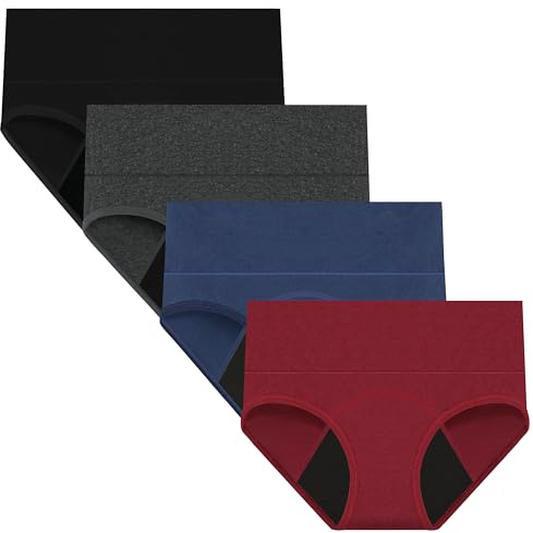 Nalwort Womens Menstrual Period Panties Cotton Leak Proof Underwear Postpartum Protective Briefs