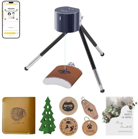 LaserPecker L1 Pro Incisore Laser, Laser Cutter Portatile Taglio Laser Strumenti, Macchina Taglio Laser con Supporto da Tavolo e Occhiali Protettivi Incisione Laser per Legno Pelle Acrilico, Basic