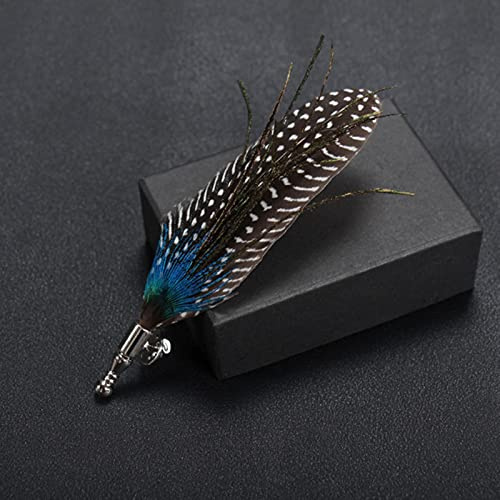 HCMA Classique Plume de Paon Broche écharpe Boucle épinglettes et Broches Bijoux Pont Costume Mariage Hommes Accessoires