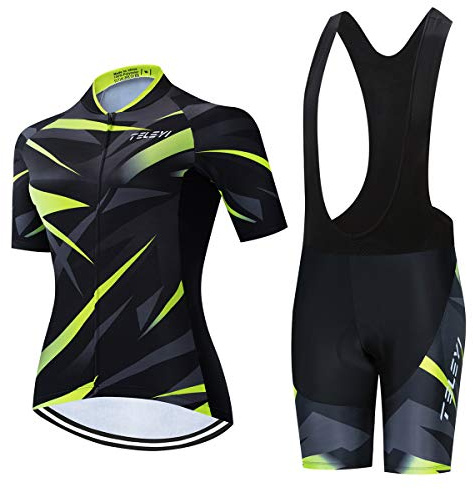 Mujeres Ciclismo Jersey Set Bib Shorts Trajes Verano Road Bike Ropa, Cc6505-2a, S