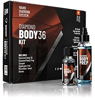 Diamond Protech Body 36 Kit - Schützende Karosseriebehandlung, Polierschicht und Hydrophober Schutz gegen Schmutz und Kratzer - Bis zu 3 Jahre Schutz