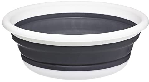 H HANSEL HOME Barreño de Silicona, Cuenco de Lavado Redondo, Tina plegable, para Fregadero para Casa, Camping, Viaje, 38 x 13,5 cm