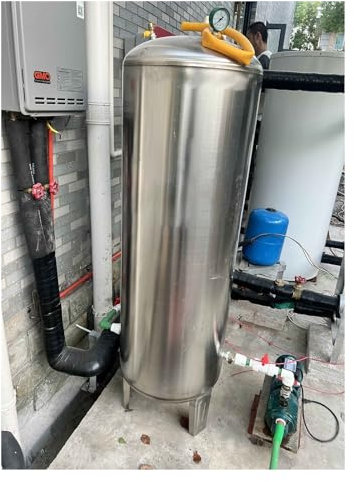 Vaso de expansión Tanque de presión para bomba de pozo/sistemas de pozo, kit de instalación de tanque de presión de acero inoxidable, 60 100 160 200 250 300 L tanque de expansión de repuesto de vejiga