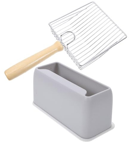 MERRYHAPY 1ensemble Pelle à Litière Acier avec Support Outil Ergonomique pour Nettoyage Excréments De Chat Pelle Antiadhésive pour Litière Et Réutilisable