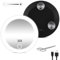 JJhxr 30X Magnifying Mirror with Lights, Adjustable Brighness, Travel Makeup Mirror with Scissors and 3 Suction Cups, Compact 4inch (30X,Black)