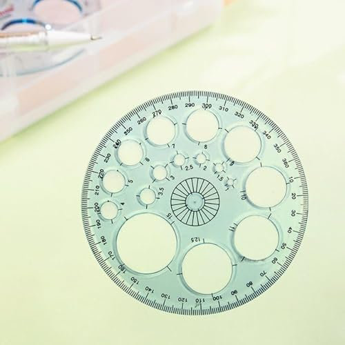 Goniometro rotondo in plastica a 360 gradi per pittura, disegno, disegno, 16 dimensioni circolari, goniometri, forniture per disegno tecnico