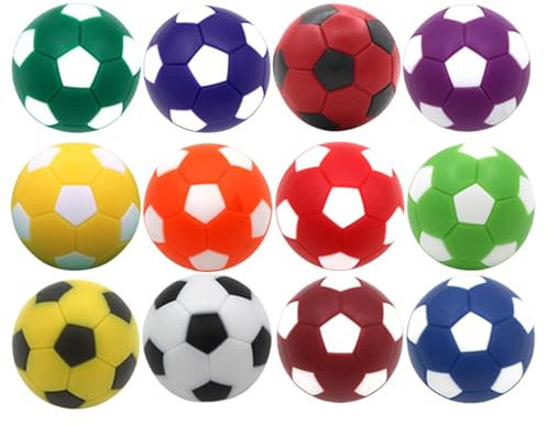 Generisch Kickerbälle,Tisch,12X Desktop Freizeitball - Tischfußballzubehör Tischfußballball für Erwachsene und Kinder