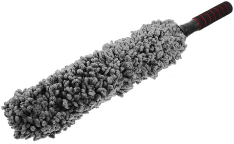 NIYANGLE Brosse à Poussière De Voiture Brosse De Nettoyage Télescopique Brosse De Nettoyage Extérieur De Voiture Brosse pour Véhicule Plumeau De Voiture Grey 201 Acier Inoxydable