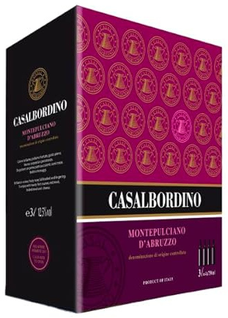 Vino Rosso Bag in Box Montepulciano d'Abruzzo DOC Terre di Chieti 3 Litri Cantina Casalbordino