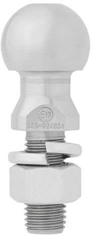Anhängerkugelkopf D 50 mm gerade M24 x 55 mm für Anhänger bis 2000 kg | Gerader Kugelkopf für die Anhängerkupplung, geprüft nach E13 R55 und für Anhänger bis 2000 kg nach StVO.