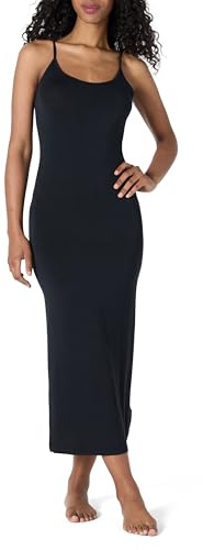 Amazon Essentials Robe Nuisette en Modal Doux Femme, Noir, L