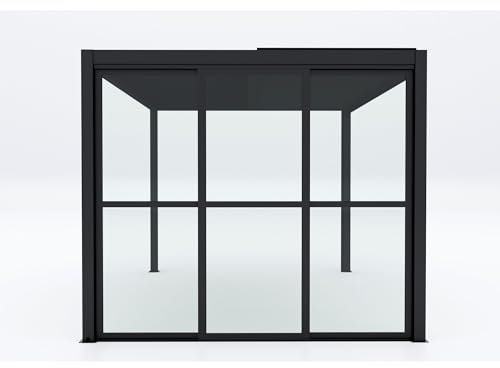Milani Home - laterale in policarbonato per pergola bioclimatica, 270 x 3 x 238 cm, antracite
