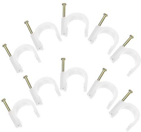 Vaguelly 50pcs Multi-functional Wire Pipe Side Hooks Cable Staple Extension Cable Wire Clip for Wall