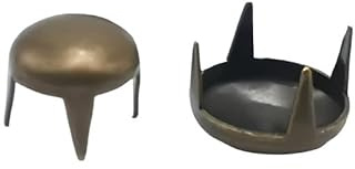Lot de 100 rivets ronds en laiton bronze de 5 mm, clous en métal, perles griffes, pour la couture du cuir, les vêtements, les sacs, les chaussures