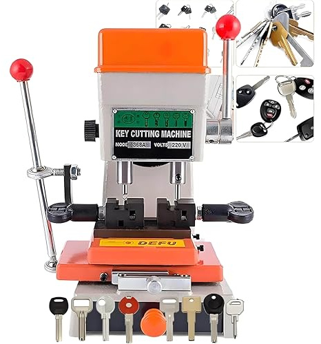 DUXMM Professional 368-A Key Cutting Machine,Key Copy Machine for Hardware Store 368A,Drilling Machine With Bits,for Key Making, for Door and Car Lock Key