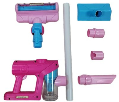 lmoikesz Spielerisches Lernen mit Kindern: Staubsauger Haushaltsgeräte Spielzeug für Rollenspiele und Hausarbeiten. Umweltfreundliche Materialien. Kinder, Mädchen und Jungen, Rosa, 15.7 x 7 x 76 cm