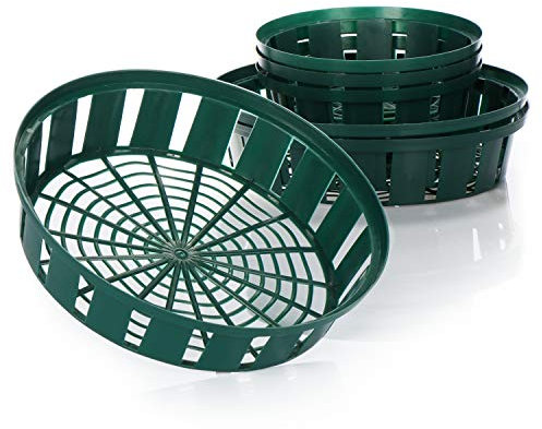 Com-four® Ensemble de 6 Paniers pour Bulbes - Bol de Plantation pour Entreposer des Plants d'Oignons, Paniers à Oignons Verts (22cm 31cm)