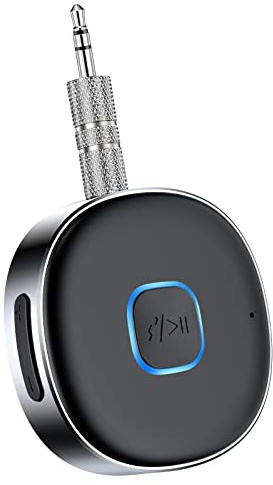 Bluetooth Receiver, LAICOMEIN Portable 3.5mm Aux Car Adapter, Bluetooth Wireless Audio Receiver for Car/Home Stereo/Wired Headphones/Speaker, 16H Battery Life