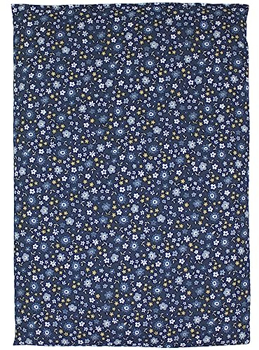 GIRAFFENLAND Bio-Bio Körnerkissen 30 x 20 cm, Bio Füllung & Bio Stoff Blümchen-blau - Körner Wärmekissen für Mikrowelle und Backofen - 30x20cm, Bio-Weizen-Roggen 800g