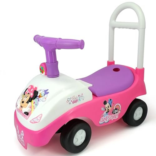 Kiddieland: Faltbarer Griff Rutscher - Minnie, Disney Fuß-zu-Boden-Fahrzeug, interaktives Armaturenbrett & Sounds, Spielzeugtelefon, Kleinkinder & Kinder 18-36mo