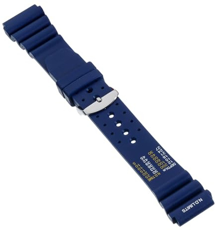 Kistanio Silikonarmband dykarmband med rostfritt stål stiftspänne i olika bredder och varianter, blå, 18