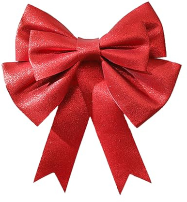 Wisafory Schleifen Große Rote Schleife Riesenschleife Dekoschleife Autoschleife Geschenkschleife Riesige Zierschleifen für Auto Valentinstag Hochzeit Weihnachten Geburtstag Glitzer-Rot 75cm | Große Zierschleife aus EVA, wiederverwendbar, Auto Deko, Hochzeit, Weihnachten, Geburtstag, Geschenkverpackung