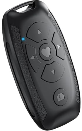 Déclencheur de caméra à Distance – Obturateur sans Fil pour Appareil Photo Selfie, télécommande vidéo en Direct Blue-Tooth | Chargement USB Intelligent, portée de détection de 10 à 15 m, pour e-Book