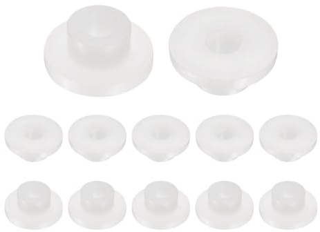 QUARKZMAN 12pz Cuscinetti ID 12.2mm x OD 21.8mm x Lunghezza 16mm Bianco | a Manica Flangiati Boccole in Plastica, Boccole in Nylon