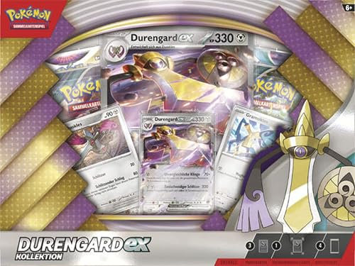 Pokémon Durengard-EX Kollektion, Sammelkartenspiel Set mit 4 Booster-Packs und Promo-Karten