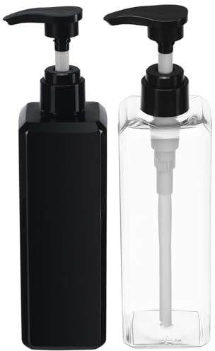 LRXIYODE 2pièces Flacons De Shampoing Rechargeables Vides Distributeurs De Lotion De Comptoir Conteneurs Pour Gel Douche Et Produits De Soin