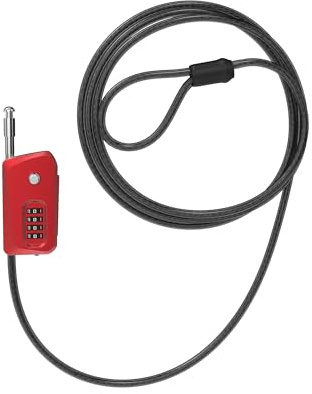 UP Security 6ft Python Cable Lock for Bike, Bicycle, Electric Scooter, Trail Camera, 4 Digit Combination Lock Outdoor Use, Heavy Duty Anti Theft, Retractable Locking Cable for Trail Cam, eBike, Kayak