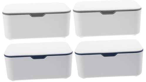 JECOMPRIS 2 Set Contenitore Per Salviette Umidificate Portatile Scatola Stoccaggio Per Tovaglioli Con Copertura Dispenser Per Grigio 2 Pezzi * 2