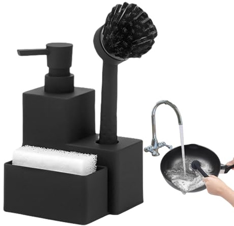 Dispensador De Jabón para Platos con Soporte para Esponja Dispensador De