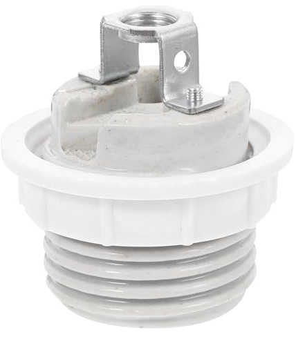 CLISPEED Keramik Lampenfassung Porzellan Fassung mit Einzelring LED Lampenhalter Ersatzfassung für DIY Deckenleuchten Vielseitig Kompatibel Modernes Design