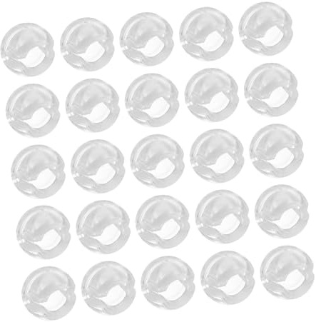 TOYZFRIENDY 25 Piezas Topes Transparentes para Cadena de Estores Fijadores de Cuentas para Persianas Enrollables Ajustables y Discretos para Cadenas de Accesorios para Cortinas